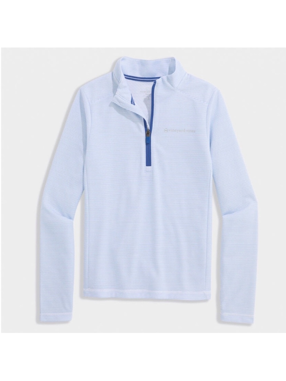 Vineyard Vines Boys' Light Blue Quarter-Zip Performance Top
